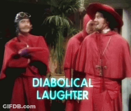Men In Red Robes Diabolical Laughter GIF