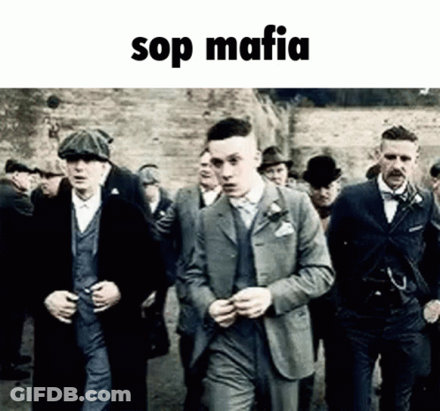 Men In Suits And Hats Walking Sop Mafia GIF