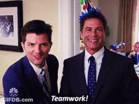 Men In Suits And Ties With Party Hat GIF