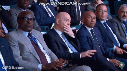 Men In Suits In Front Of Bandicam Screen GIF