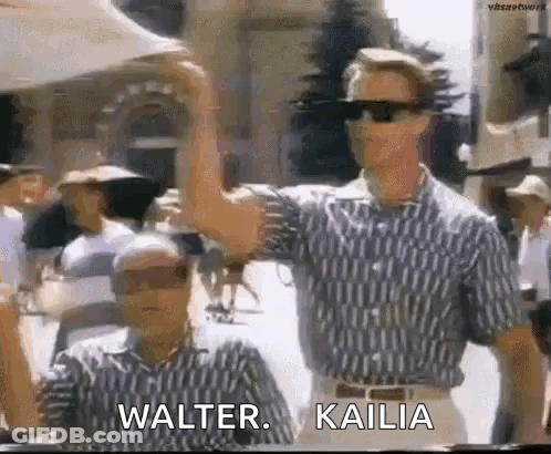 Men In Sunglasses And Striped Shirts GIF