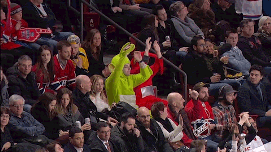 Men In Teletubbies Costumes GIF