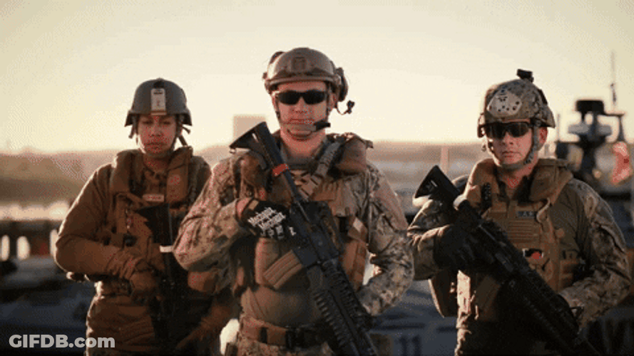 Men In Uniform Coast Guard GIF