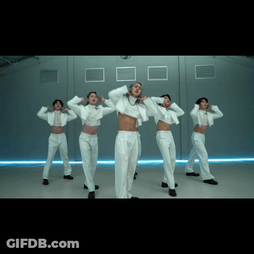 Men In White Crop Tops And Pants Dancing GIF