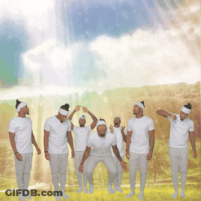 Men In White Shirts And Headbands Standing In Field GIF