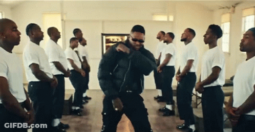 Men In White Shirts Dancing GIF