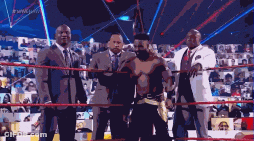 Men In Wrestling Ring WWERaw GIF