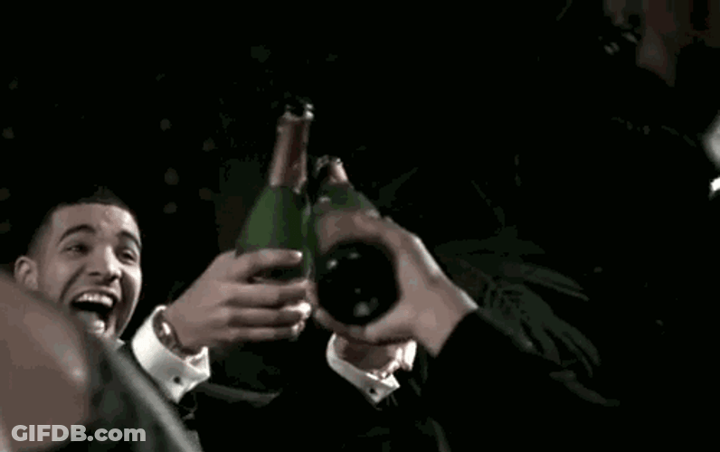 Men Laughing Champagne Popping GIF