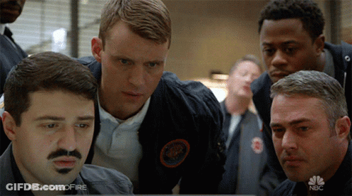 Men Looking At Computer Screen #Chicagofire GIF