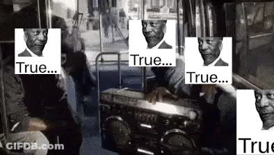 Men On Bus Holding Boombox With Faces GIF