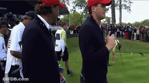Men On Golf Course One Wearing All Shirt GIF