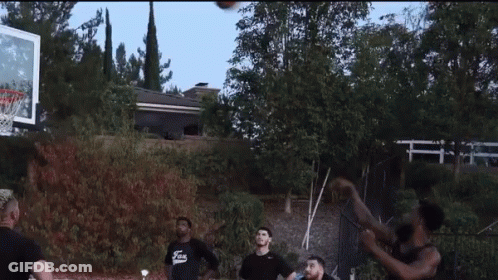 Men Playing Basketball On Court GIF