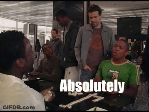 Men Playing Dominoes Absolutely GIF