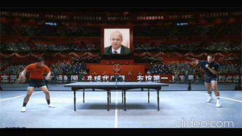 Men Playing Ping Pong GIF