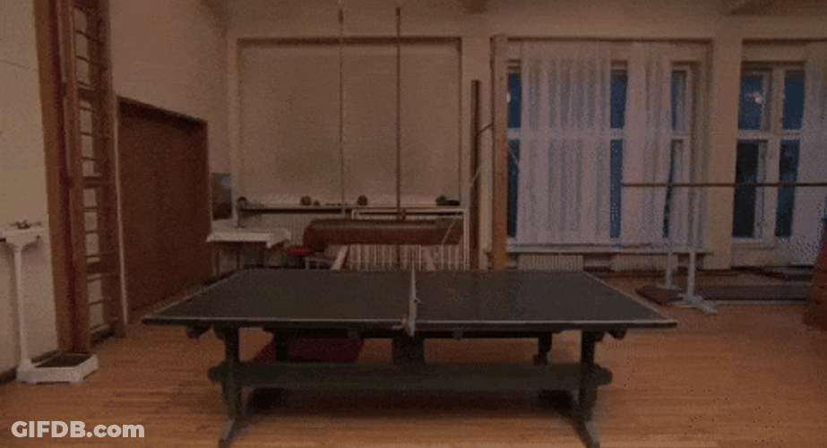 Men Playing Table Tennis As Beginners GIF
