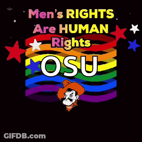 Men's Rights Are Human Rights Osu Poster GIF