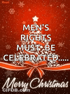 Men 'S Rights Must Be Celebrated Merry Christmas Greeting Card GIF