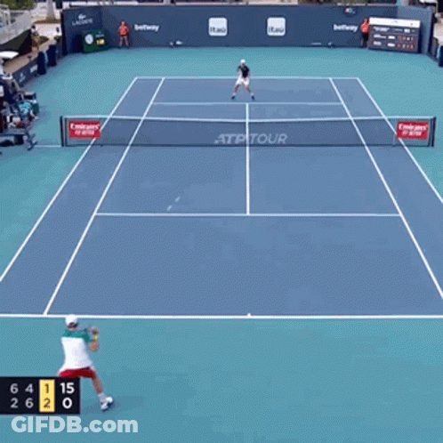 Men 'S Tennis Match Between James Duck And Mischa Zverev GIF