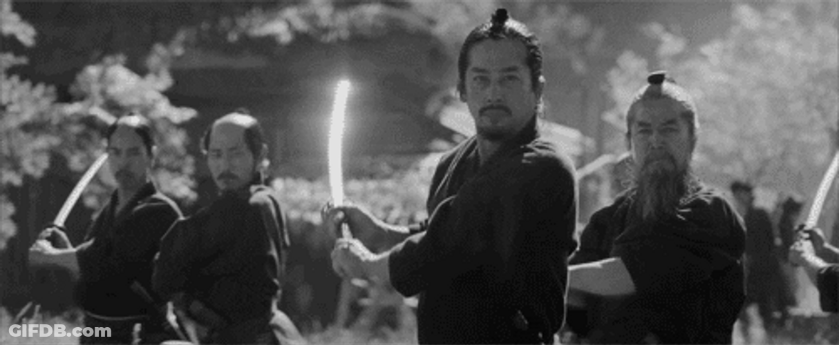 Men Samurai Exercise GIF