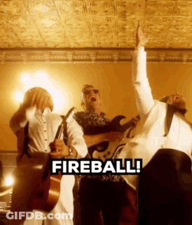 Men Singing And Playing Guitars Fireball GIF