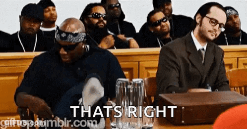 Men Sitting In Courtroom Saying That's Right GIF