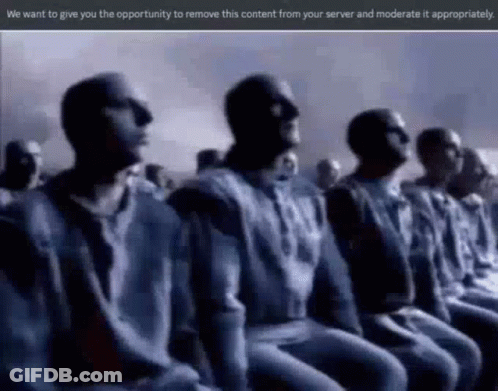 Men Sitting In Row Eyes Closed Dark Room GIF