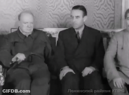 Men Sitting On Couch In Black And White GIF
