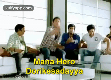 Men Sitting On Couch In Living Room GIF