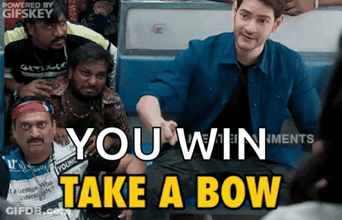 Men Sitting On Train You Win Take A Bow GIF