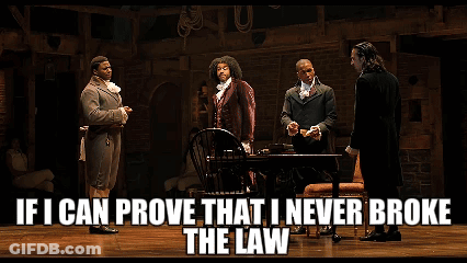 Men Standing Around Table Saying If I Can Prove That I Never Broke The Law GIF