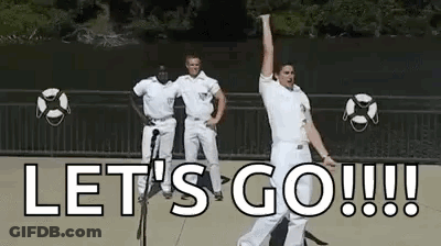 Men Standing By Microphone Saying Let's Go GIF