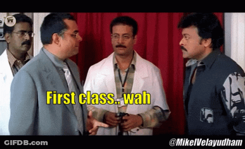 Men Standing Saying First Class Wah GIF