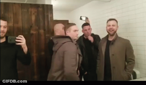 Men Taking Bathroom Selfie GIF