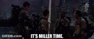 Men Talking About It's Miller Time GIF