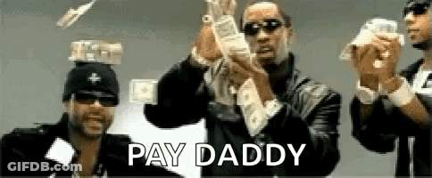 Men Throwing Money In The Air GIF