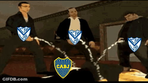 Men Urinating On Each Other With Cabj Logos On Pants GIF
