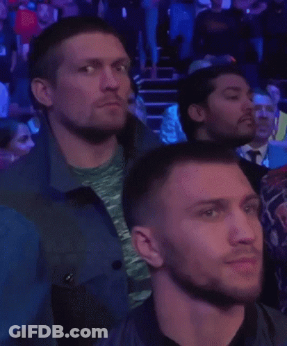 Men Watching Boxing Match One Funny Face GIF