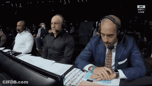 Men Watching Live UFC Fight On ESPN GIF