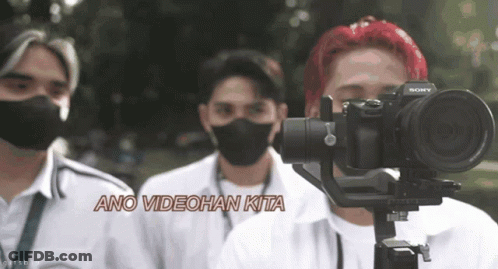 Men Wearing Masks With Sony Camera GIF