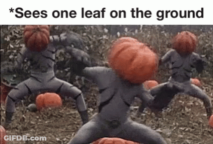 Men With Pumpkin Head Dance GIF