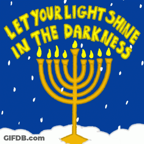 Menorah Let Your Light Shine In The Darkness GIF