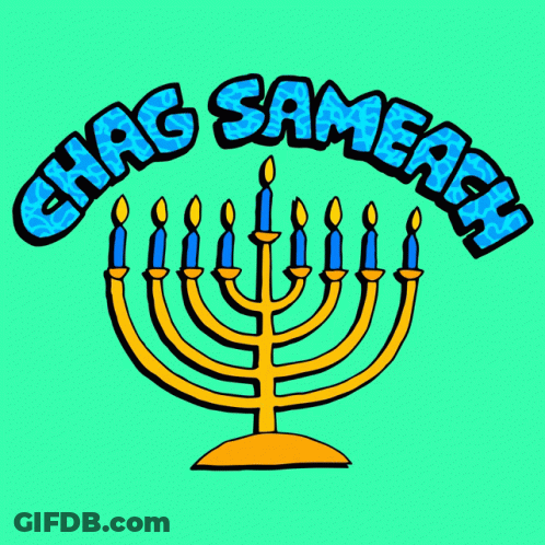 Menorah With Chag Sameach GIF