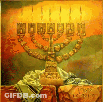 Menorah With Lit Candles GIF