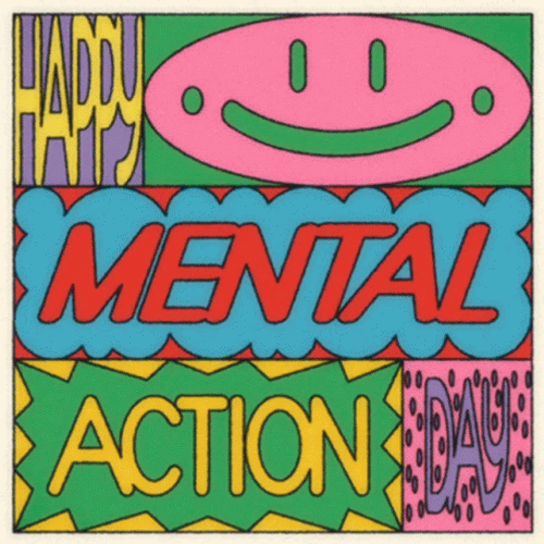 Mental Health Action Day Animated Text GIF
