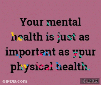 Mental Health Is Just As Important Pink Background GIF