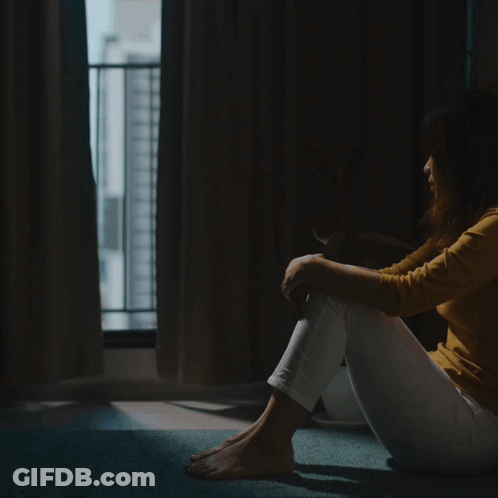 Mental Health Therapist Poster Woman At Window GIF
