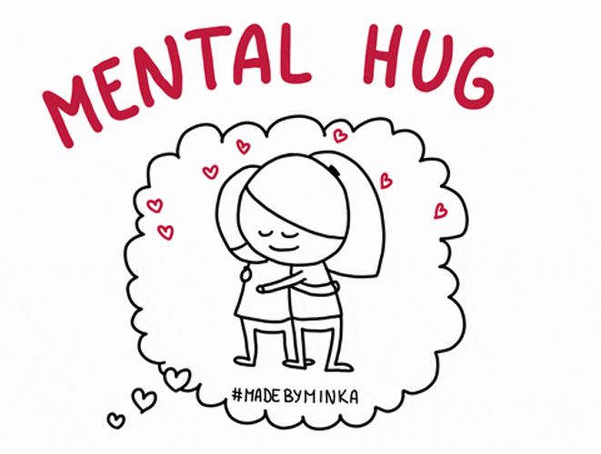 Mental Hug Thinking Of You Sympathy GIF