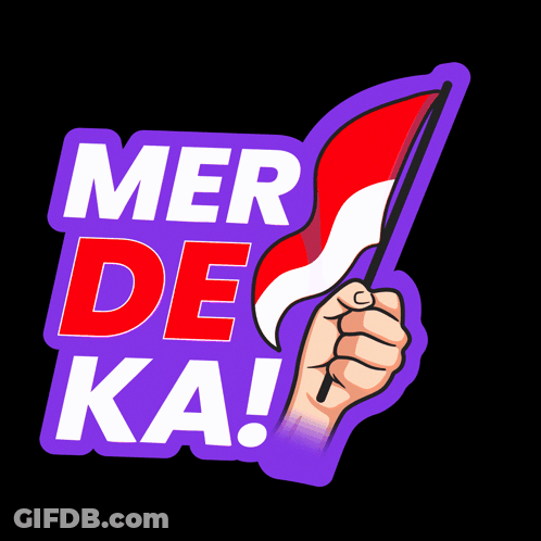 Mer De Ka Sticker Fist Holding Flag GIF