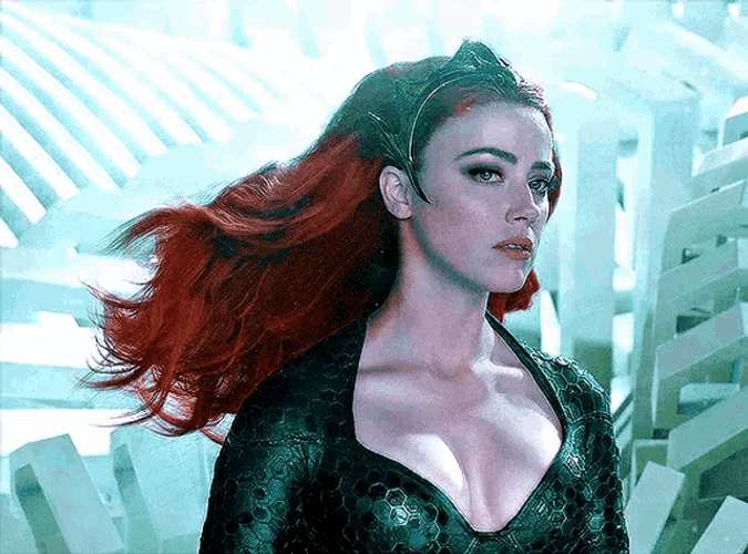 Mera Amber Heard Flowing Hair GIF