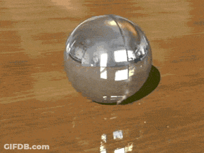 Mercury Sphere Cut In Half Melting GIF